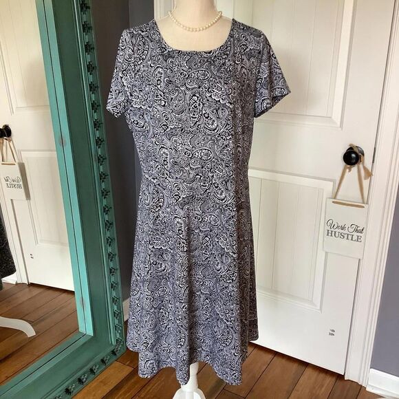 Talbots Chic Paisley Print A-Line Dress - Picture 1 of 7